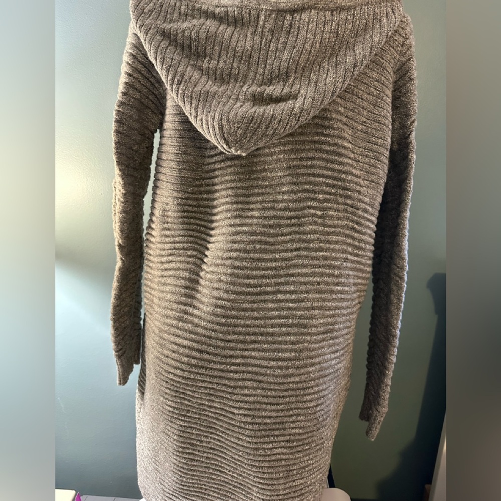 Lululemon As Promised Elegant Heather Gray Hooded Cardigan Medium - Picture 6 of 10